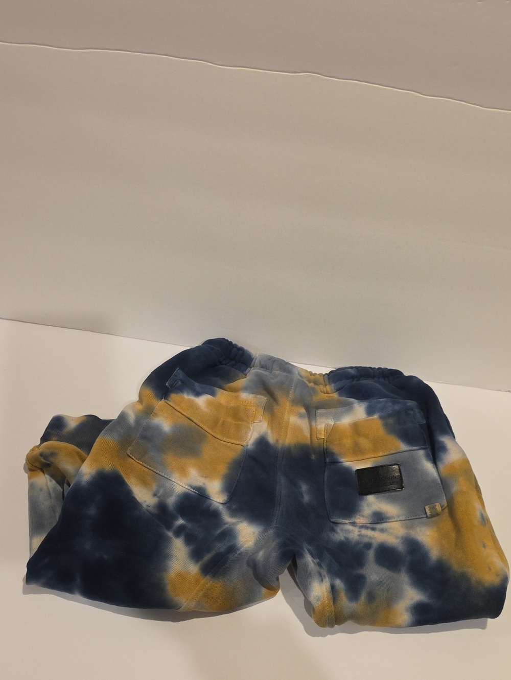 Munster Kids Tie-Dye Jogger Pants - Blue & Mustard Size 3 T - Picture 3 of 11